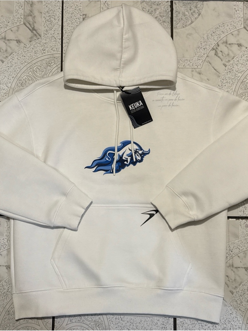 New Keuka Club Celaya F.C. Player Pullover Hoodie White Men’s Sizes